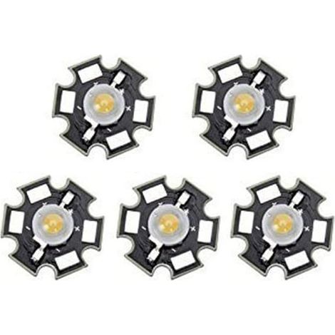 Pack of 5 high-power LED bulbs, warm white, 3W [Energy Class A] (1/5)