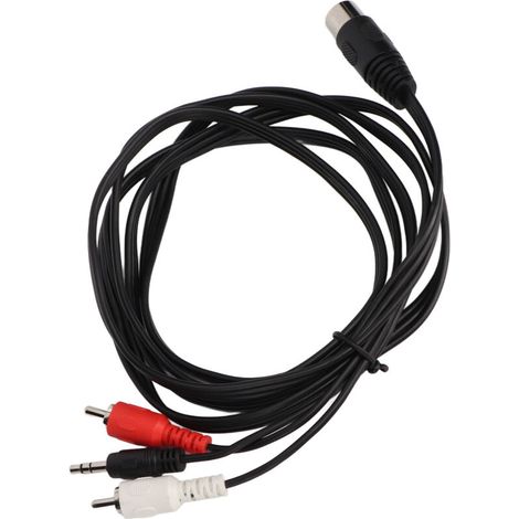 Câble adaptateur audio DIN 5 broches vers Jack 3.5mm et RCA, connexion universelle (1/5)