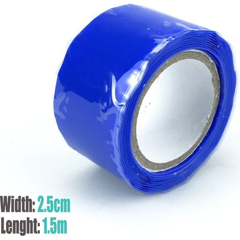 3 rouleaux de ruban adhésif silicone simple face isolant, imperméable et résistant aux hautes et basses températures. (2,5 cm x 1,5 m) (1/5)