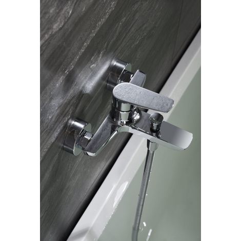 Imex - Grifo Monomando Ducha y Bañera Cromado Serie Bélgica