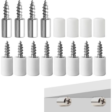 16 étagères, porte étagères 9,5 mm, porte étagères, porte étagères pour meubles, 16 manchons antidérapants (1/5)