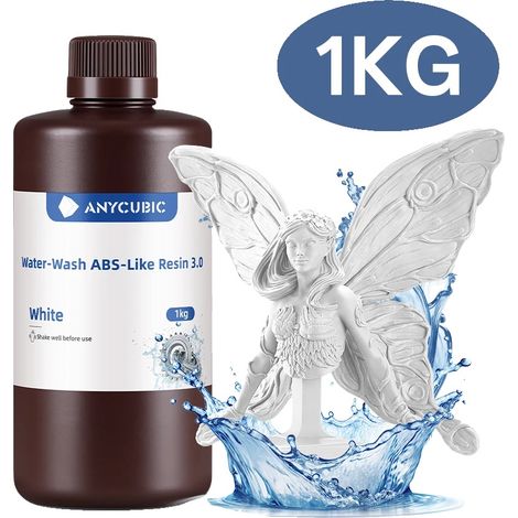 3D-Druckharz, niedrige Schrumpfrate, hohe Genauigkeit, 1kg Weiß (1/2)