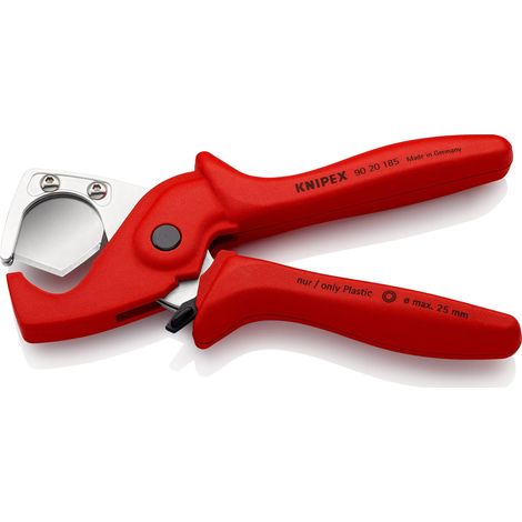 KNIPEX 90 20 185 SB PlastiCut® Tagliatubi per guaine protettive e tubi flessibili in plastica rinforzata con fibra di vetro 185 mm