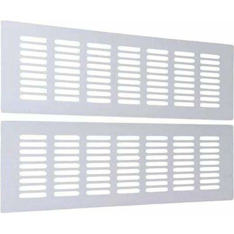 Rapanda – Grille de ventilation rectangulaire en aluminium 30 cm – Pour cuisine, salle de bain, garage – Installation facile avec trous pré-percés – Lot de 2 pièces (1/5)