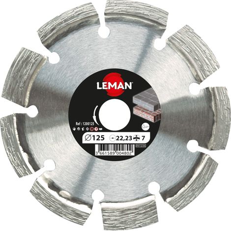 DISQUE DIAMANT SEGMENTS A DEJOINTER 125X22.23 HT 7 - 1200125 - LEMAN