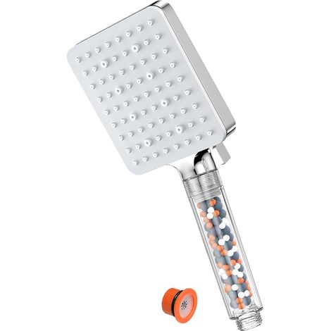 Pommeau de Douche Economie Deau, Pommeau Douche Haute Pression avec 6 Modes, 8 L/Min Pommeau de Douche Anti Calcaire, Puissant Débit de Pluie, Adoucisseur D'eau (1/5)