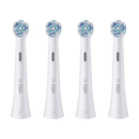 Oral-B 8700216195027 iO Ultimative Reinigung Aufsteckbürsten 4 Stück farbwechselnde Borsten Plaque-Entfernung bis zu 100% mehr als Handzahnbürste Farbe Weiß