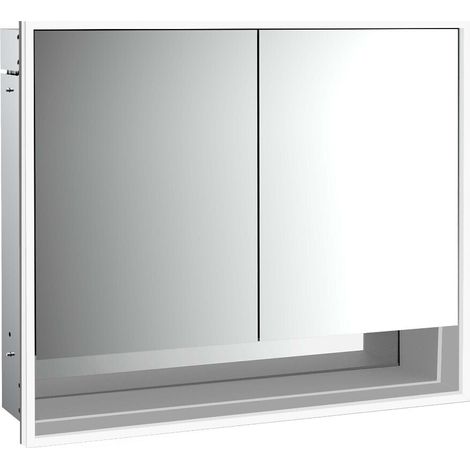 loft Armario con espejo iluminado con estante inferior, 800mm, 2 (1/5)