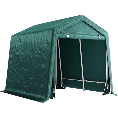 GagaGarage pour moto exterieur 2,4 x 2 m tente en metal et PE Vert (1/5)