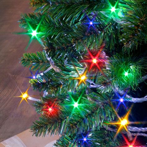Guirlande LED multicolore à piles 6m (1/3)