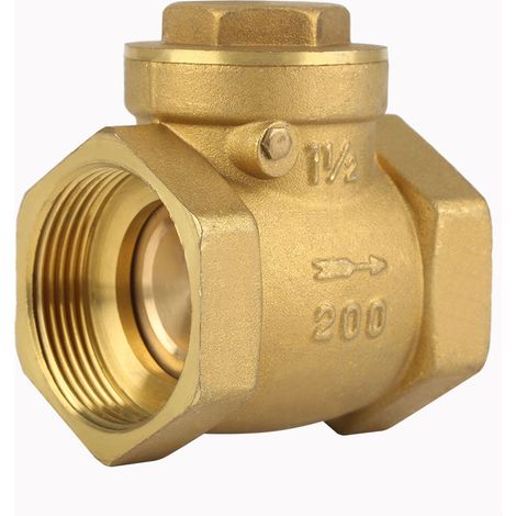 Clapet anti-retour en laiton DN32 à filetage interne, 232 PSI, empêche le refoulement d'eau (1/5)