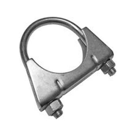 Universal Exhaust pipe clamp + U-bolt - 60 mm - BZP Mild Steel