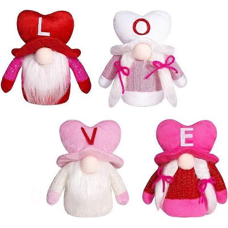 Lot de 4 peluches de Noël et de Rudolph pour la Saint-Valentin (1/5)