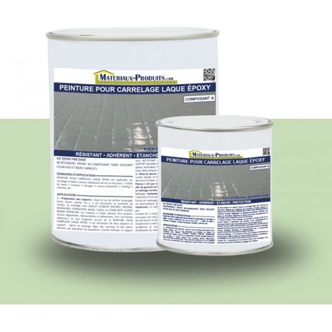Peinture Laque Epoxy Spécial Carrelage - 1 Kg Vert Pastel - MATPRO (1/3)