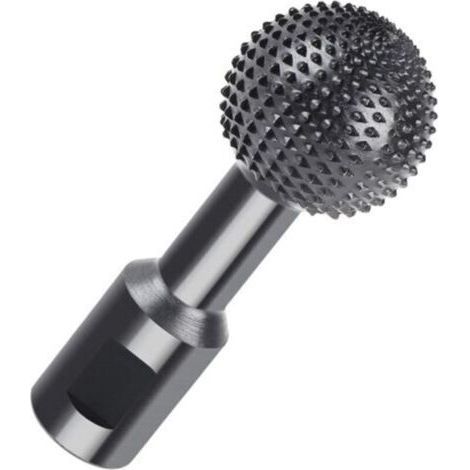 Fraise rotative à nez sphérique en bois φ40 mm, gouge à nez sphérique en acier au carbone avec filetage M14, pour meuleuse d'angle 115/125 mm, idéale pour la gravure, le ponçage et le creusement du bo (1/4)