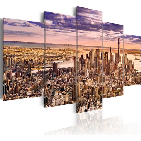 Tableau Imprimé "Sleeplessness in New York" 50 x 100 cm (1/2)