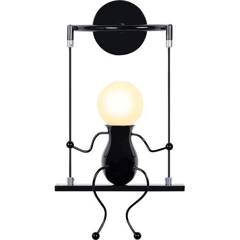 Kreative humanoide LED-Wandleuchte, moderne LED-Wandleuchte im Art-Deco-Stil (1/5)