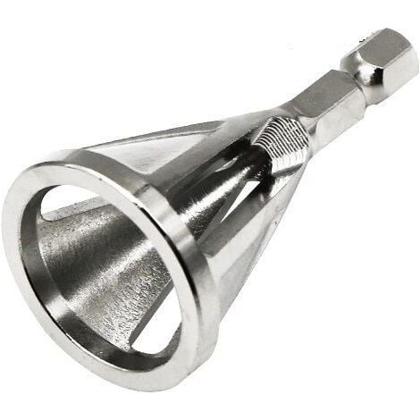 Fraise à Ébavurer pour Tubes et Tiges Filetées Ø4-20mm, Queue Hexagonale 6,35mm, Outil de Travail du Métal Précis-Karteo (1/4)