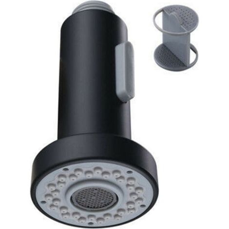 Kitchen Faucet Pull-Out Sprayer - 2 Modes - Kitchen Faucet Head - Replacement Pull-Out Sprayer for Kitchen Mixer Tap - Black - Chrome - G1/2 (1/5)