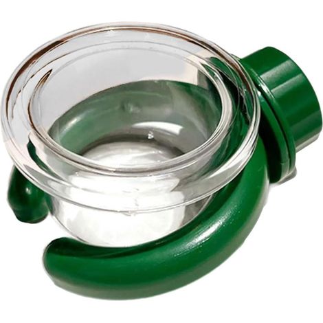Green Round Bird Cage Food Bowl  Eco-Friendly Plastic Pet Bird Feeding Accessory (1/3)