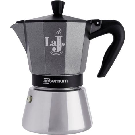 Aeternum Caffettiera La J Espresso 6 Tazze Induzione Alluminio Metallizzato