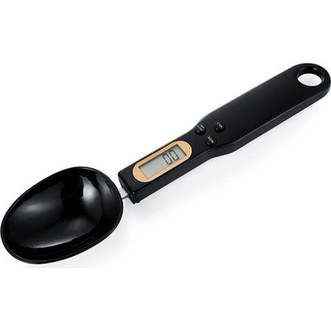 Balance de cuisine électronique 500 g, précision 0,1 g, écran LCD, cuillère doseuse numérique, mini outil de cuisine noir (1 pièce)-AquaForge (1/5)