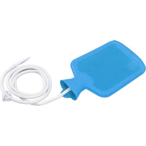 Kit de lavement intestinal en silicone avec sac de nettoyage du côlon à usage domestique, bleu (1/5)