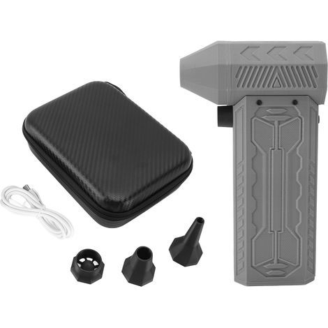 Mini-Elektrogebläse mit Turbo-Ventilator, USB-aufladbar, 130.000 U/min, leise, tragbar, grau (1/5)