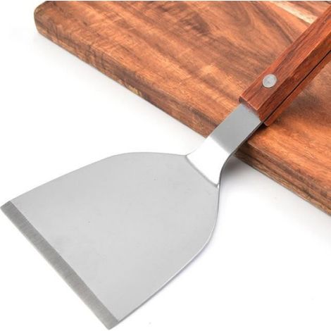 Set de 2 spatules - Ustensiles barbecue - Acier inoxydable - Poignée en plastique - 11.8x27.3cm (1/3)
