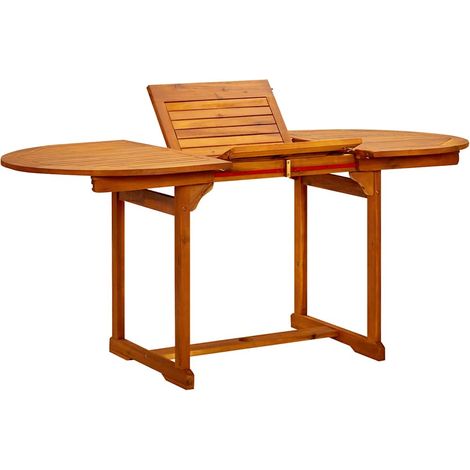 Tavolo da Pranzo per Esterni (120-170)x80x75 cm in Legno Acacia vidaXL