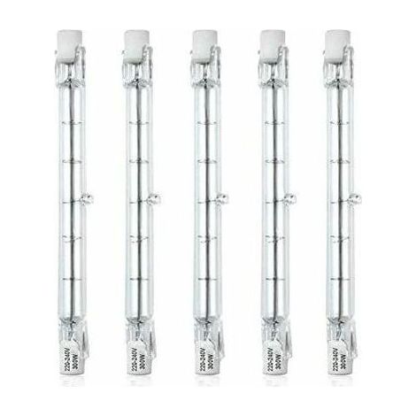R7S Halogenlampe – 118 mm – 200 W – 5900 lm – 2800 K – Dimmbar – Für Gartenbeleuchtung, Sicherheitsbeleuchtung und Straßenbeleuchtung – 5er-Pack (1/5)