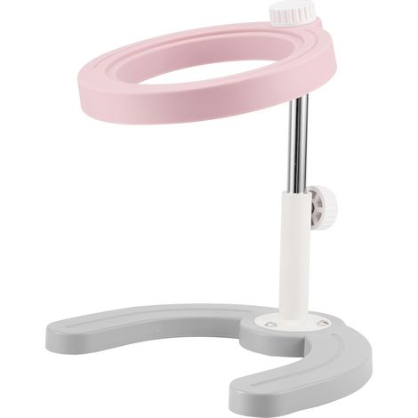 Support réglable en hauteur pour gamelle d'animaux, antidérapant, pour chiens et chats (rose) (1/5)
