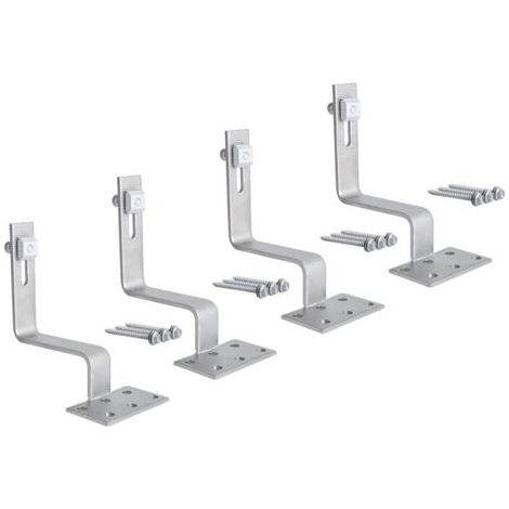 Lot de 4 crochets de toit réglables en acier inoxydable photovoltaïque pour panneau solaire photovoltaïque (1/5)