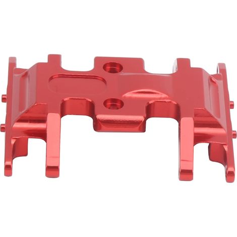 Support de Plaque de Montage sur Châssis en Aluminium pour Voiture Axiale SCX24/24 RC-léger et Bleu (Rouge) (1/4)