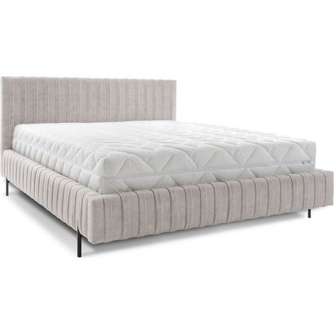 Bett mit Bettkasten 160x200cm Beige