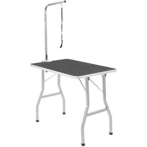 Bath Grooming Table for Dogs Cats Pets Adjustable 1 Loop vidaXL