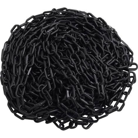 Chaîne de barrière, noire, 30 m, Ø 4 mm, plastique (1/2)