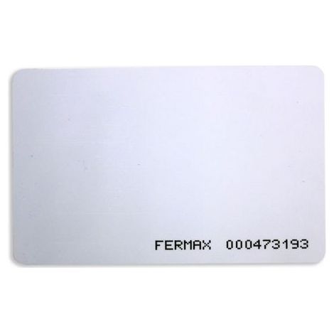 Tarjeta de proximidad em s/banda formato crédito, material pvc blanco, personalizable.