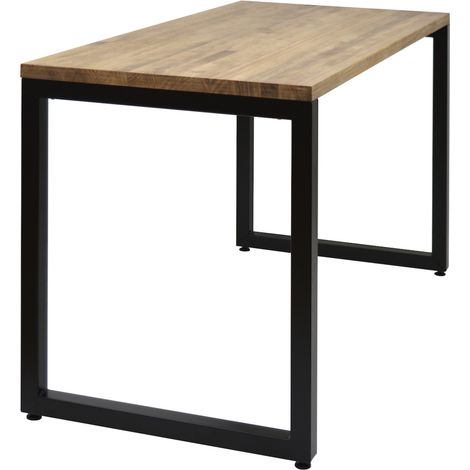 Mesa de Estudio iCub Strong 100x60x73cm Negra en madera maciza de pino acabado vintage estilo industrial Box Furniture (1/2)