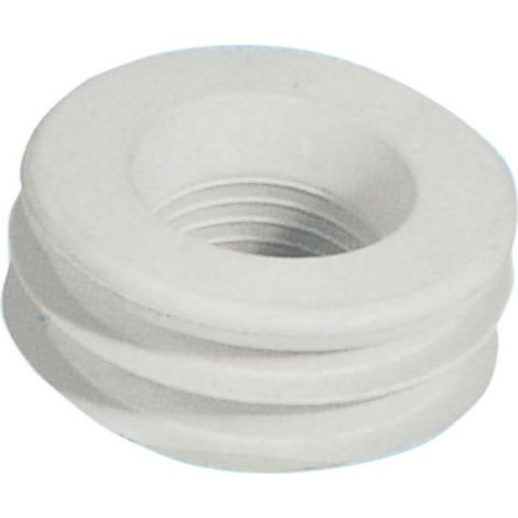 morsetto piccolo per wc in gomma bianca mm 50x30 ricambio per bagno tubo (1/2)