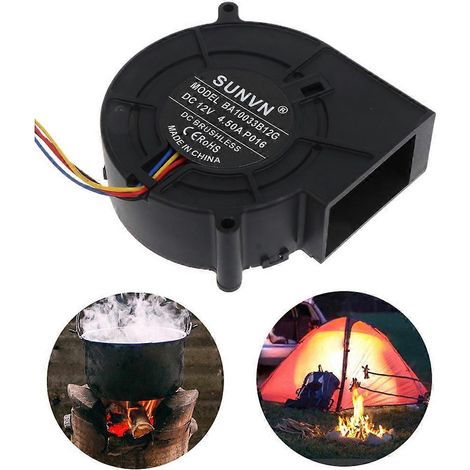 Ventilateur centrifuge 97 x 97 x 33 mm, 9733, 12 V, 4,5 A, sans balais, pour ordinateur, 6 000 tr/min (1/4)