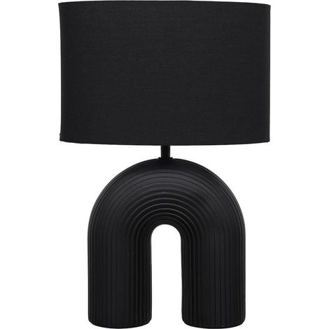 Lampe à poser archi céramique noir (H42 cm) (1/5)