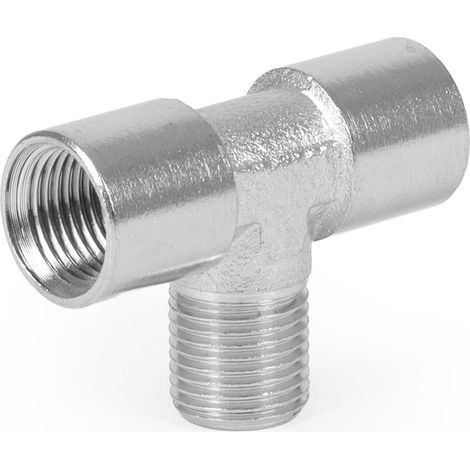Wiltec Ersatzteil für Airbrush Kompressor AS196AW – T-Stück Verbinder – 2x IG 1/8" – 1x AG 1/8" – für Airbrushkompressor, Zubehör