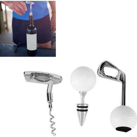 Golf Club Shaped Corkscrew, Bottle Opener for Red Wine and Beer, Bar and Kitchen Accessory (1/5)
