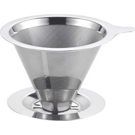 Filtre à Café - En Acier Inoxydable - Pour Tasses et Thermos - Sans Papier - 1 Pièce (1/5)