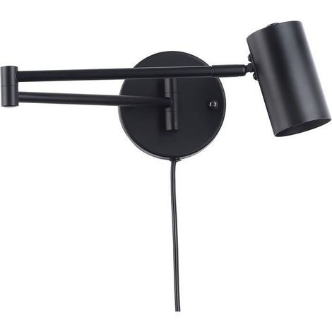 Applique murale extensible "Lisa" avec prise - E27 G45 - Noir - Applique murale extensible "Lisa" avec prise - E27 G45 - Noir (1/5)