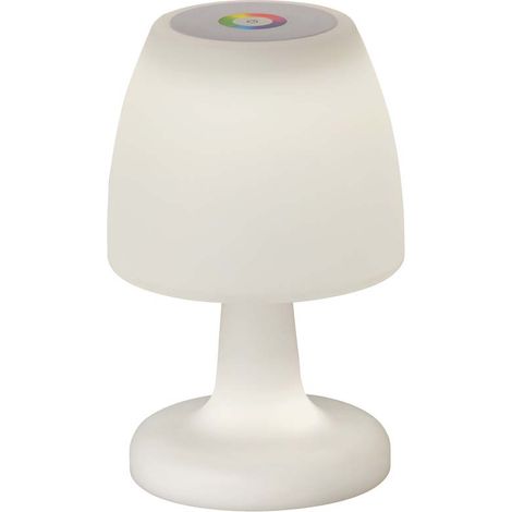 Tischleuchte Außenleuchte Gartenlampe Dimmbar LED Akku USB H 26 cm Weiß (1/5)