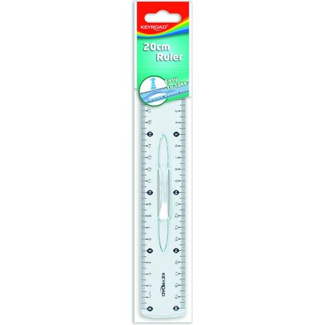 Righello in plastica KEYROAD da 20 cm con supporto per ciondolo