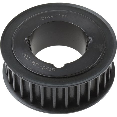 Poulie pour courroie crantée en Acier 28 dents , pas de 8mm ( Prix pour 1 )