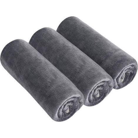 - Paquete de 3 toallas - Toallas deportivas de microfibra - Secado rápido - Suaves - Ligeras - Absorbentes 40 cm x 80 cm - Toalla deportiva (1/5)